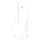 Nowodvorski Lampa wisząca BARREL L 25W only LED 50/60Hz - Aksamit - Różowy 8444
