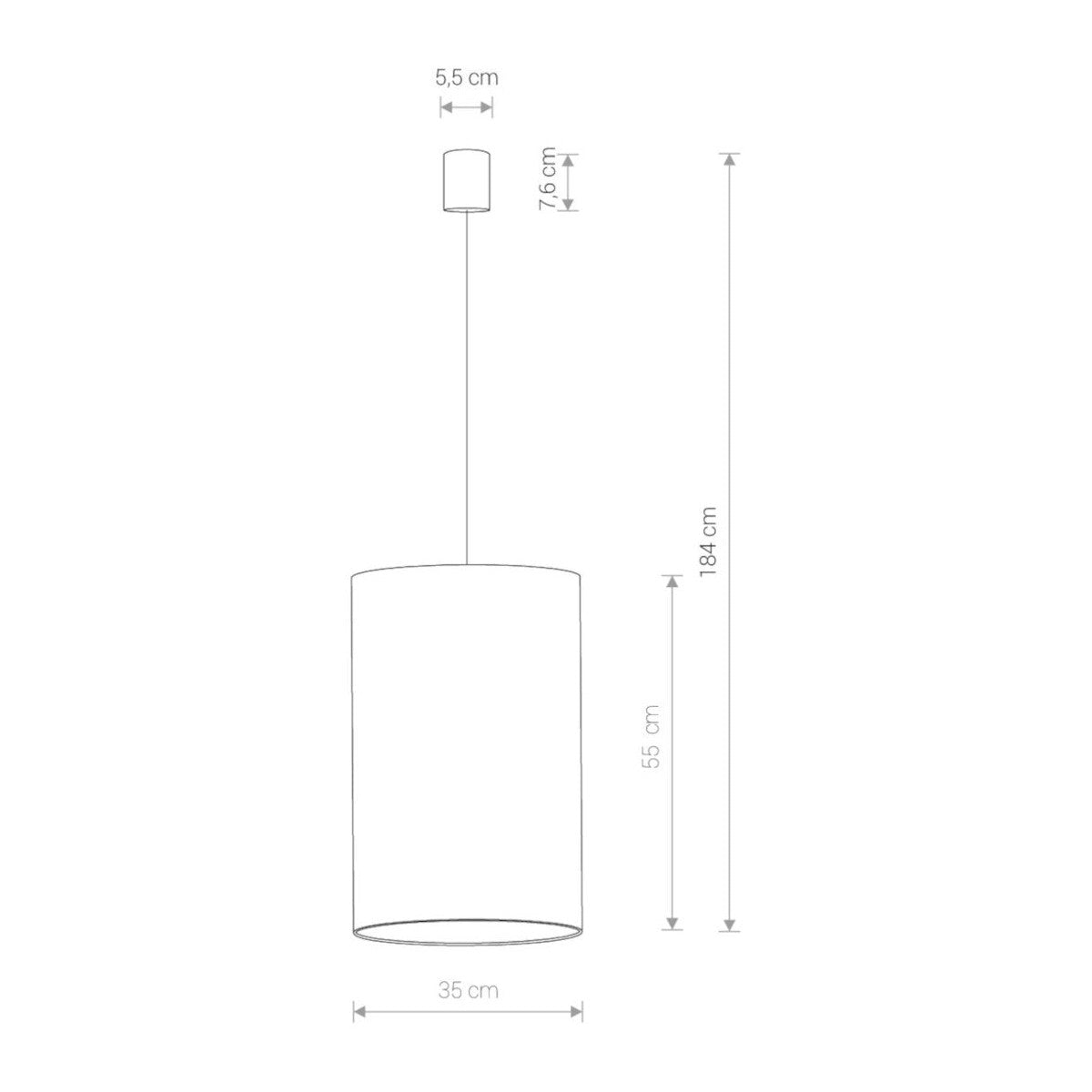 Nowodvorski Lampa wisząca BARREL L 25W only LED 50/60Hz - Aksamit - Różowy 8444