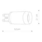 Nowodvorski BULB LENS LED, G9, 3W G9 50/60Hz 310lm - Ceramika - Biały 8447