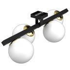 plafon Idris black/gold 4xE27