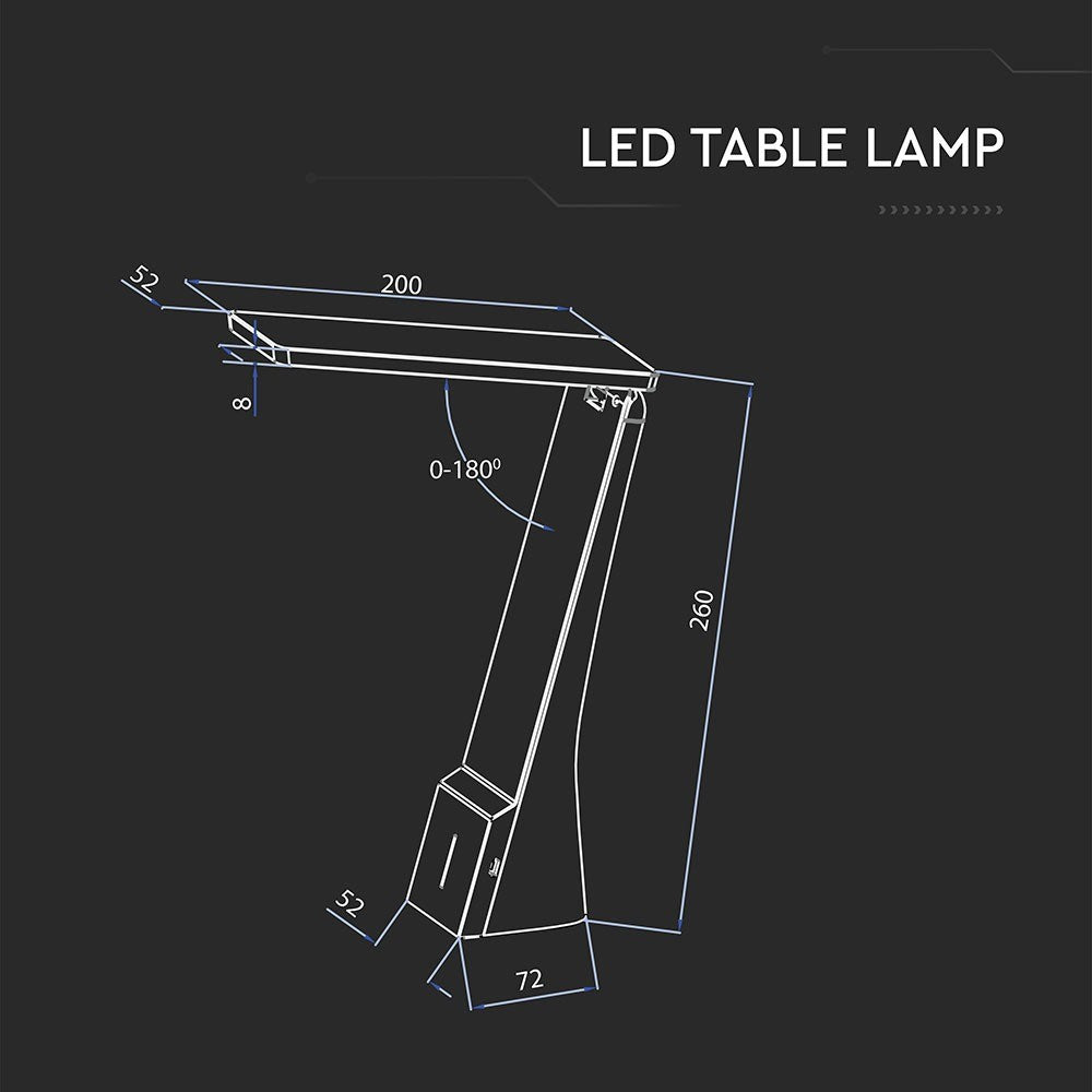 4W Lampka biurkowa / Barwa 3w1 / Czarny
