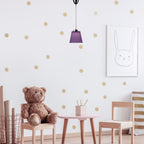 7W Lampa wisząca / Barwa:4000K / Klosz: Purpurowy / Chrom