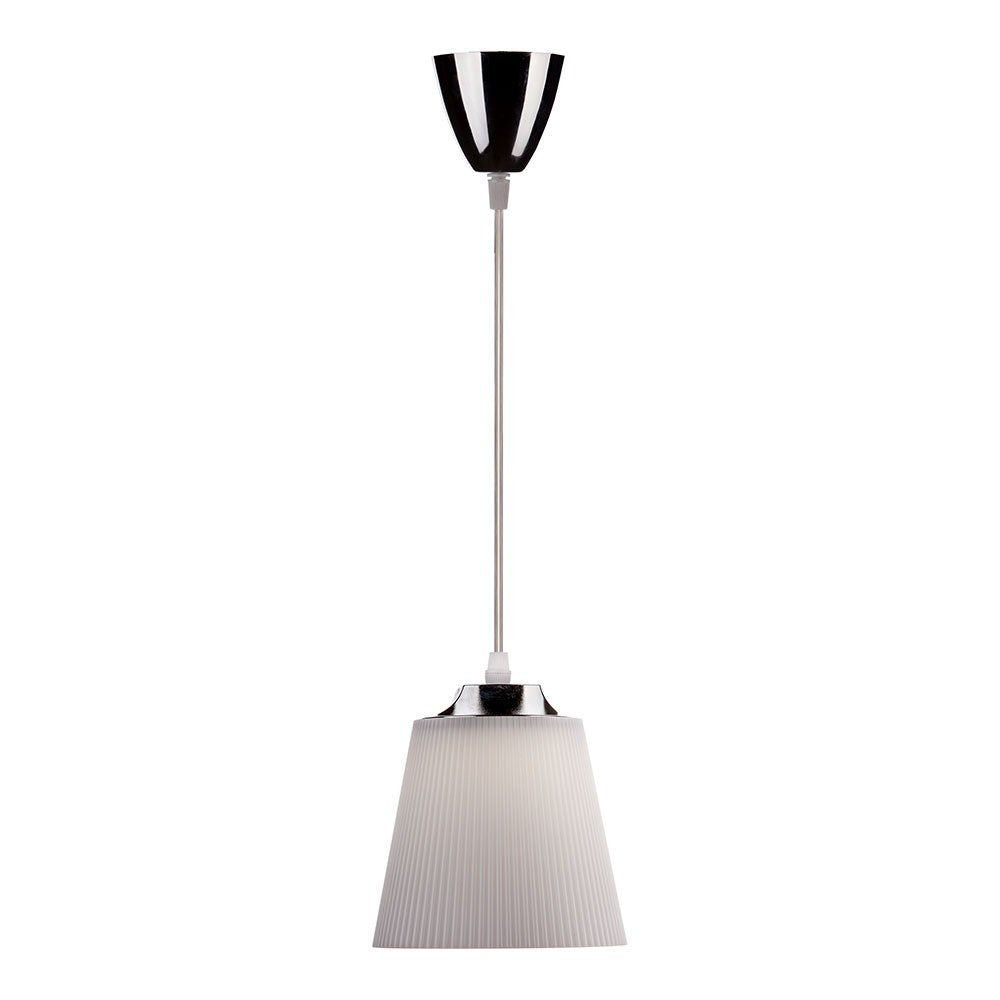 7W Lampa wisząca / Barwa:4000K / Klosz: Biały / Chrom