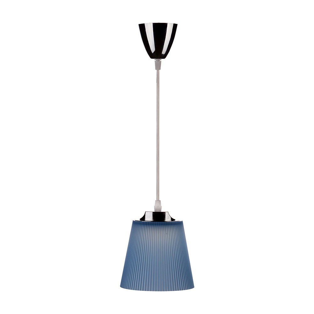 7W Lampa wisząca / Barwa:4000K / Klosz: Niebieski / Chrom