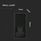 Kinkiet ozdobny / 3 okienka / Czarny / Czarny