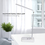 7W Lampka biurkowa LED z ładowarką indukcyjną / Barwa:3w1 / Obudowa: Biały