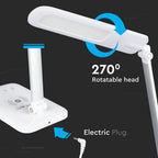 7W Lampka biurkowa LED z ładowarką indukcyjną / Barwa:3w1 / Obudowa: Biały