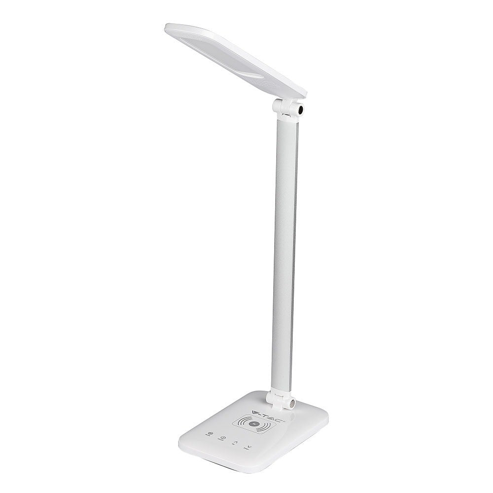7W Lampka biurkowa LED z ładowarką indukcyjną / Barwa:3w1 / Obudowa: Biały