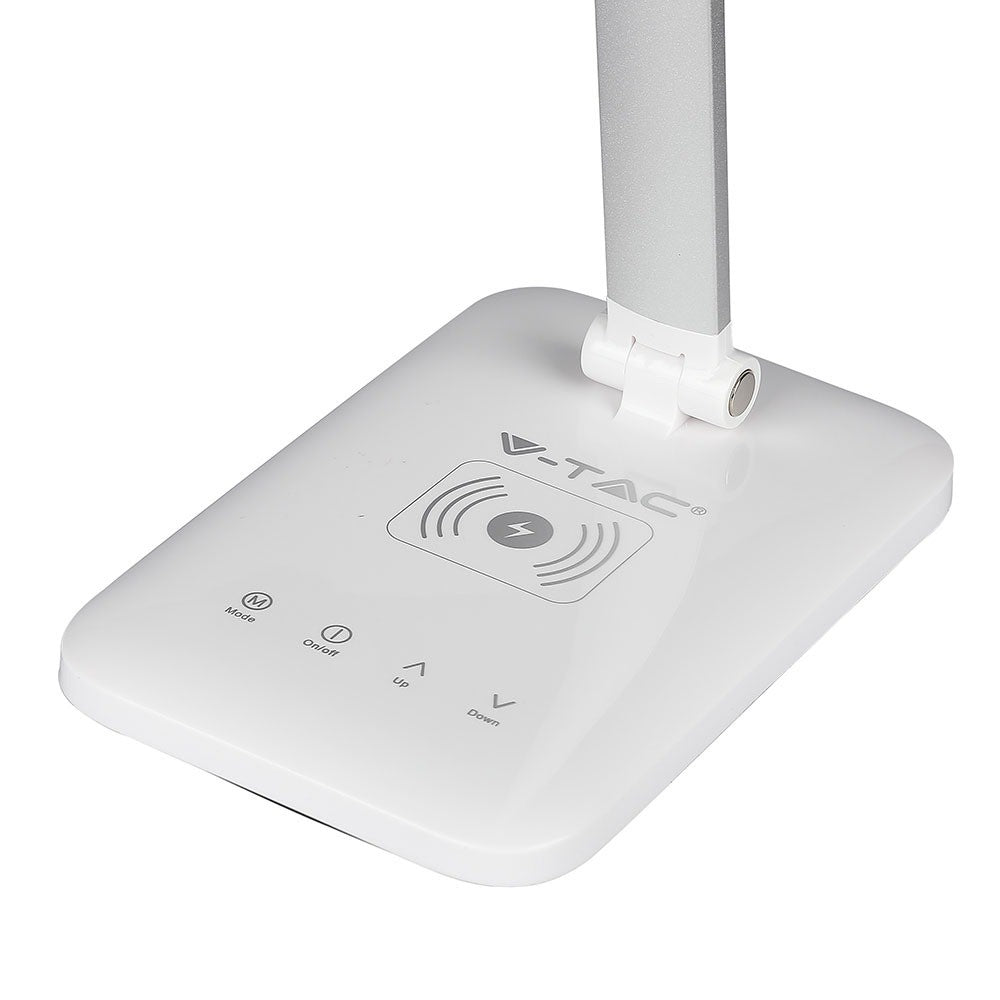 7W Lampka biurkowa LED z ładowarką indukcyjną / Barwa:3w1 / Obudowa: Biały
