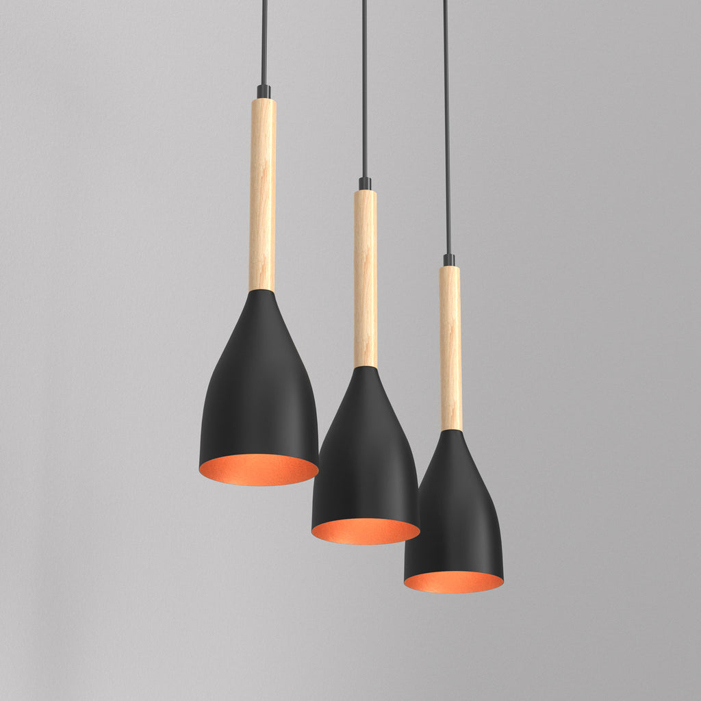 żyrandol Muza black/gold 3xE27