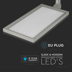 80W Lampa podłogowa LED/ Ściemnianie dotykiem / Barwa:4000K / Obudowa: Srebrna