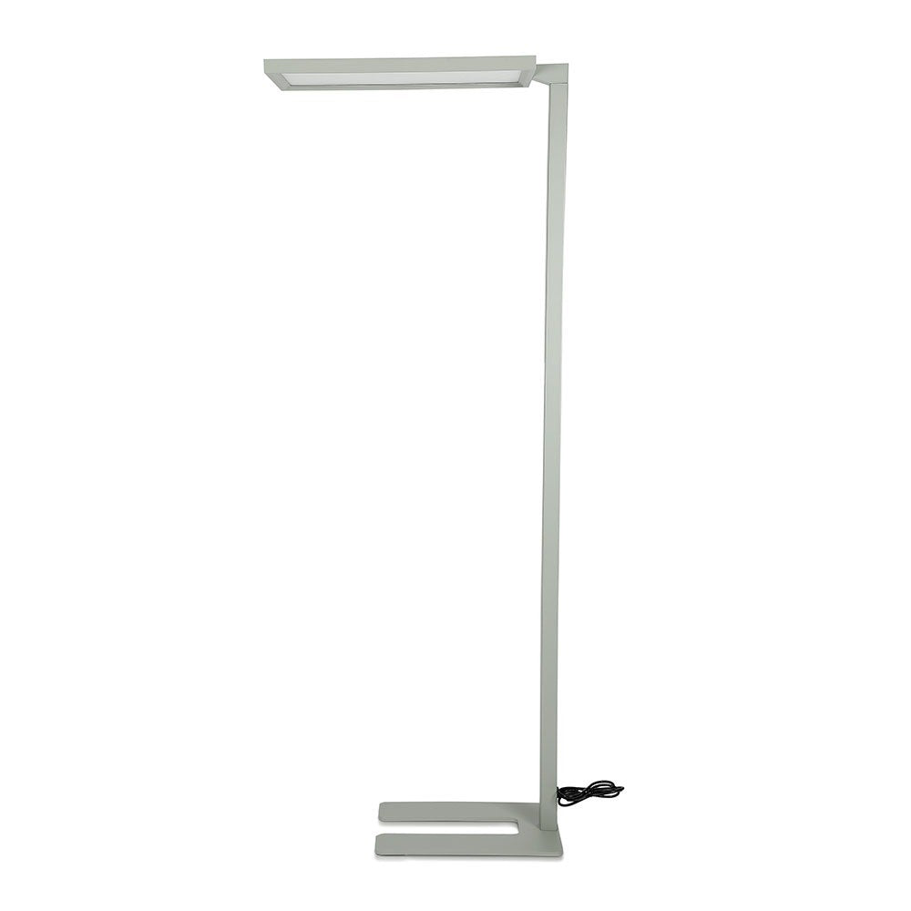 80W Lampa podłogowa LED/ Ściemnianie dotykiem / Barwa:4000K / Obudowa: Srebrna