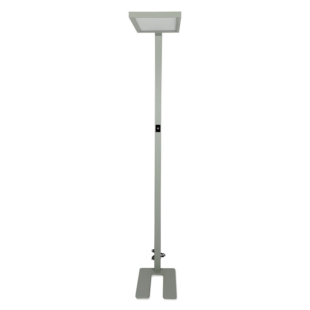 80W Lampa podłogowa LED/ Ściemnianie dotykiem / Barwa:4000K / Obudowa: Srebrna