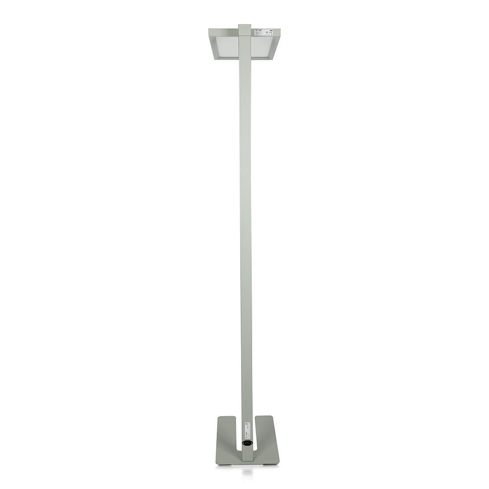 80W Lampa podłogowa LED/ Ściemnianie dotykiem / Barwa:4000K / Obudowa: Srebrna