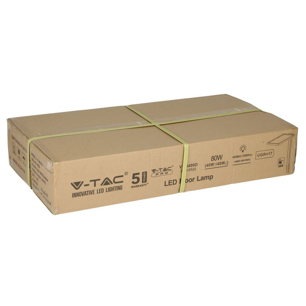 80W Lampa podłogowa LED/ Ściemnianie dotykiem / Barwa:4000K / Obudowa: Biała