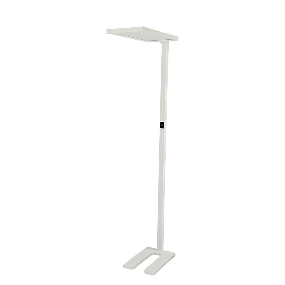 80W Lampa podłogowa LED/ Ściemnianie dotykiem / Barwa:4000K / Obudowa: Biała