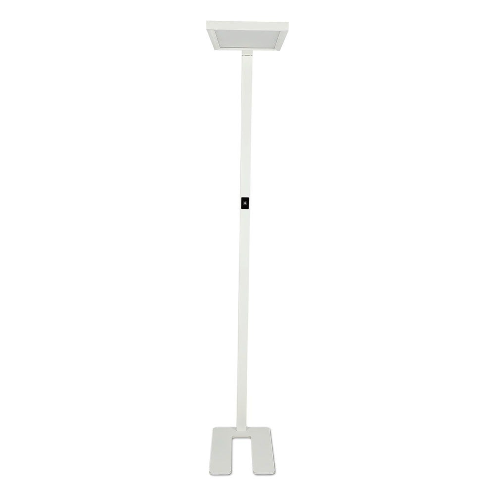 80W Lampa podłogowa LED/ Ściemnianie dotykiem / Barwa:4000K / Obudowa: Biała