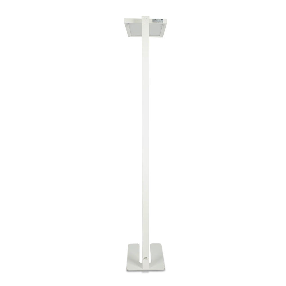 80W Lampa podłogowa LED/ Ściemnianie dotykiem / Barwa:4000K / Obudowa: Biała