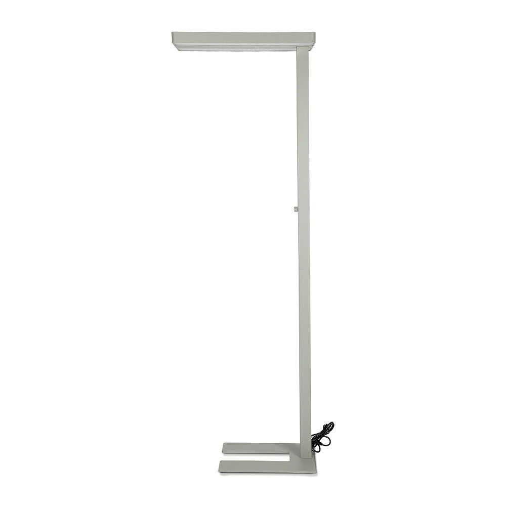 80W Lampa podłogowa LED/ Ściemnianie pokrętłem / Barwa:4000K / Obudowa: Srebrna