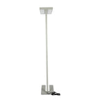 80W Lampa podłogowa LED/ Ściemnianie pokrętłem / Barwa:4000K / Obudowa: Srebrna