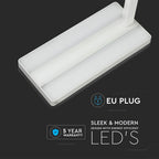 80W Lampa podłogowa LED/ Ściemnianie pokrętłem / Barwa:4000K / Obudowa: Biała