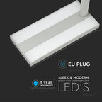 80W Lampa podłogowa LED/ Ściemnianie pokrętłem / Barwa:4000K / Obudowa: Srebrna