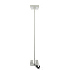 80W Lampa podłogowa LED/ Ściemnianie pokrętłem / Barwa:4000K / Obudowa: Srebrna