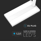 80W Lampa podłogowa LED/ Ściemnianie pokrętłem / Barwa:4000K / Obudowa: Biała