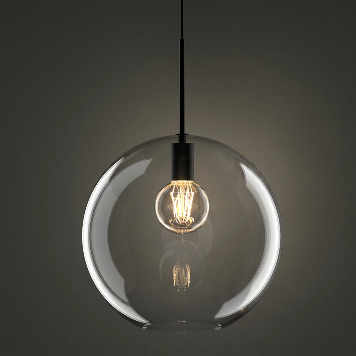 Nowodvorski Klosz / Oprawa CAMELEON SPHERE XL - Szkło - Transparentny 8527 - lampa włączona