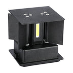 12W Kinkiet kwadratowy LED / CHIP BRIDGELUX / Barwa:3000K / Czarny