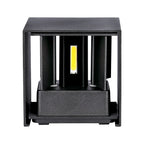 12W Kinkiet kwadratowy LED / CHIP BRIDGELUX / Barwa:3000K / Czarny