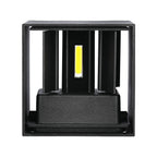 12W Kinkiet kwadratowy LED / CHIP BRIDGELUX / Barwa:4000K / Czarny