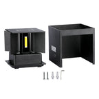 12W Kinkiet kwadratowy LED / CHIP BRIDGELUX / Barwa:4000K / Czarny