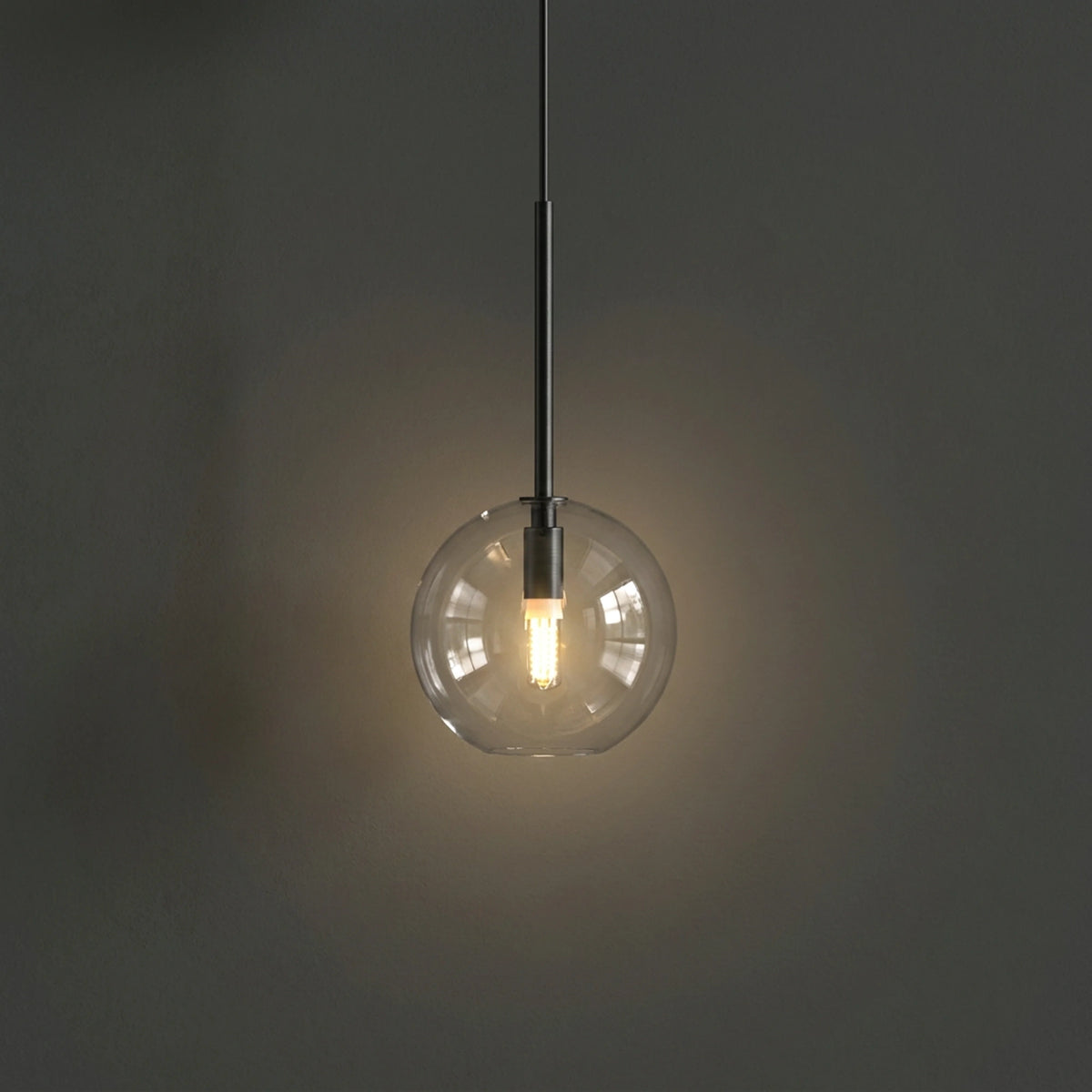 Nowodvorski Klosz / Oprawa CAMELEON SPHERE S - Szkło - Transparentny 8531 - lampa włączona