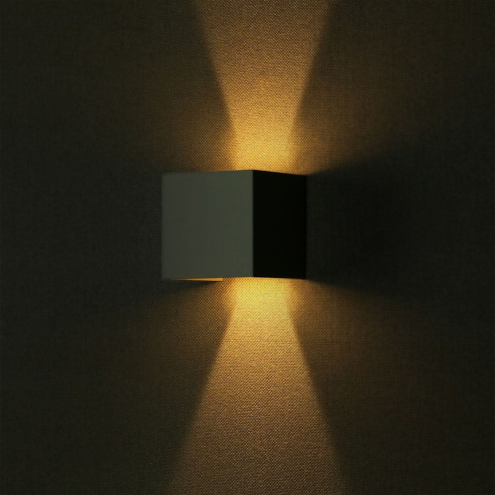 12W Kinkiet kwadratowy LED / CHIP BRIDGELUX / Barwa:4000K / Szary