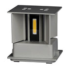 12W Kinkiet kwadratowy LED / CHIP BRIDGELUX / Barwa:4000K / Szary