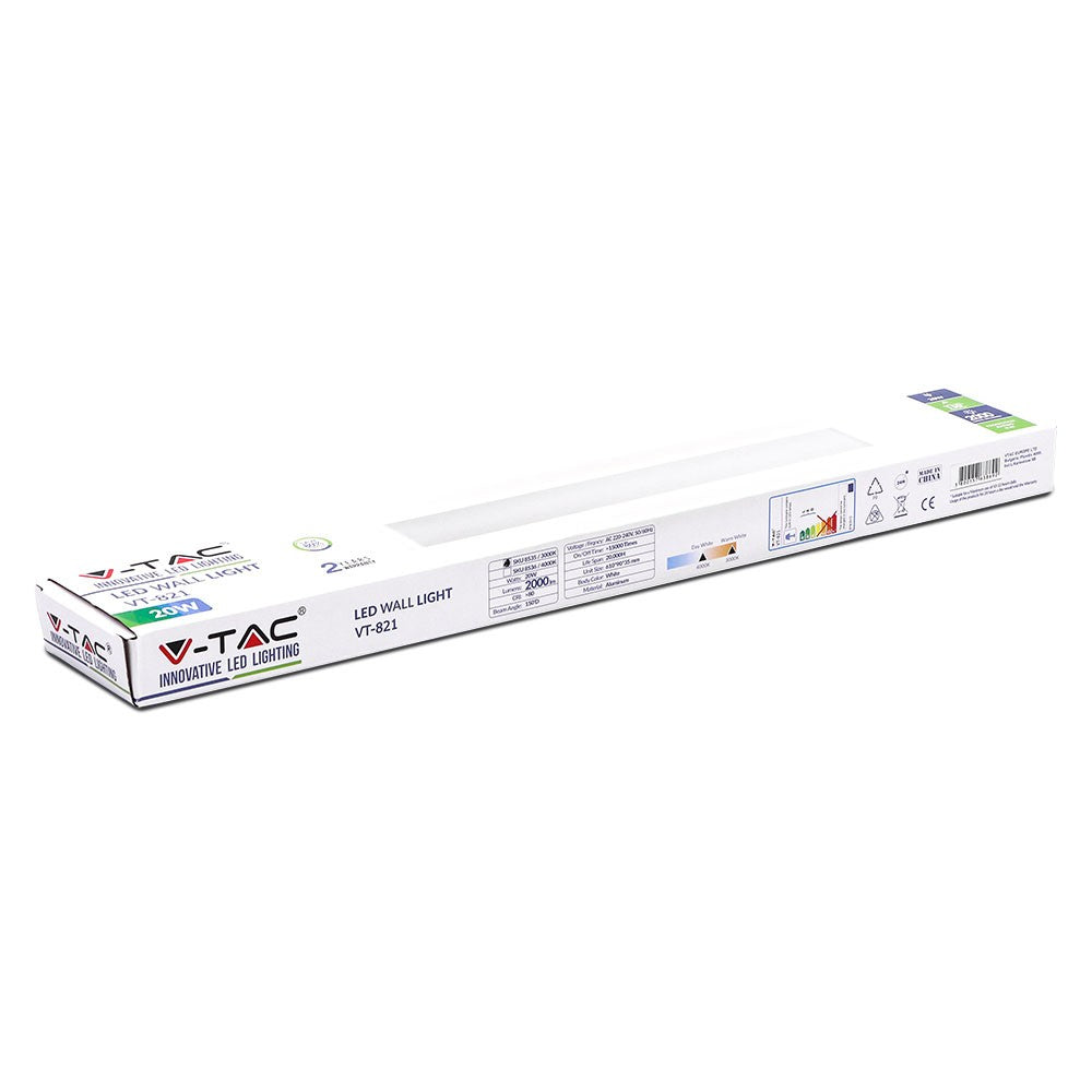 20W Lampa nad lustro / Barwa:4000K / IP44 / Biały