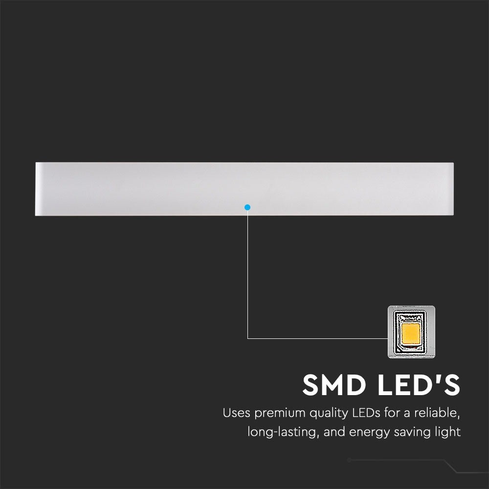 20W Lampa nad lustro / Barwa:3000K / IP44 / Biały