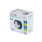 12W Lampa ścienna LED / Barwa:3000K / Czarny / Okrągła