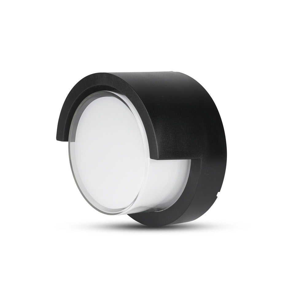 12W Lampa ścienna LED / Barwa:3000K / Czarny / Okrągła
