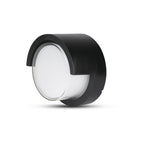 12W Lampa ścienna LED / Barwa:3000K / Czarny / Okrągła