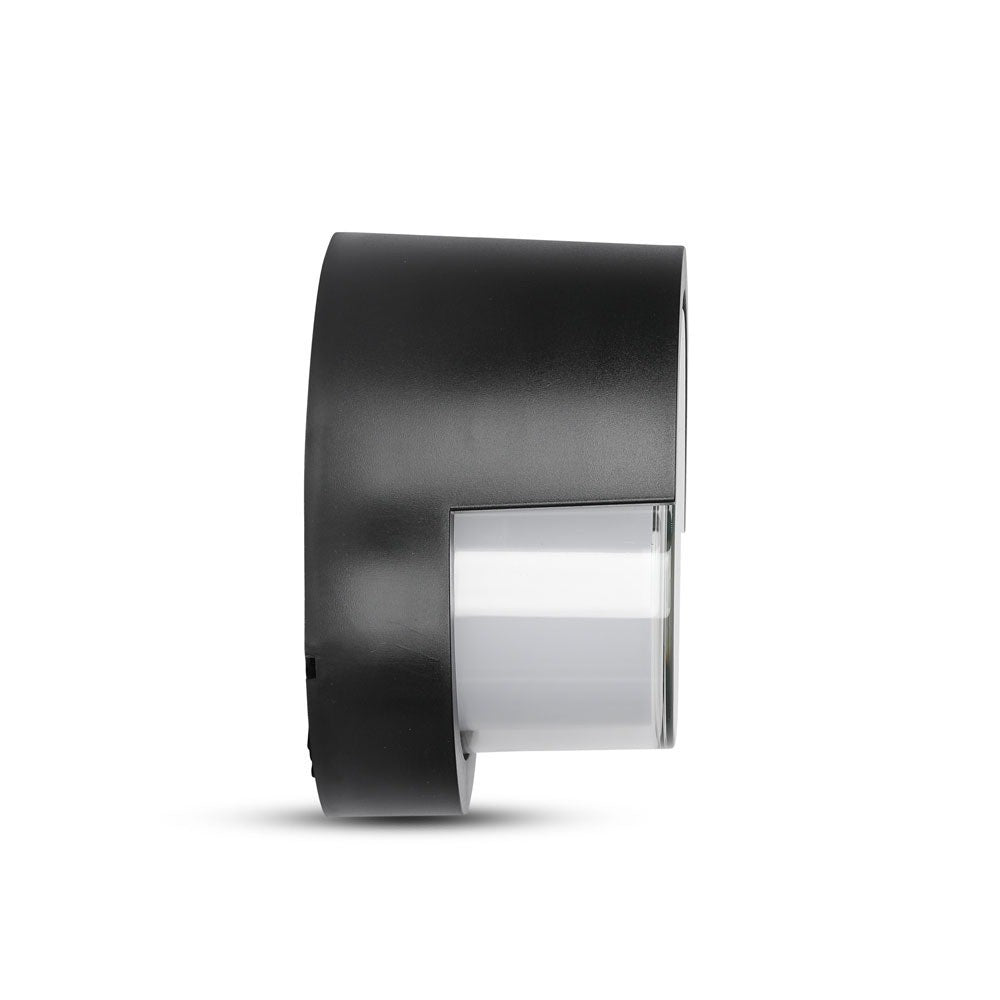 12W Lampa ścienna LED / Barwa:3000K / Czarny / Okrągła