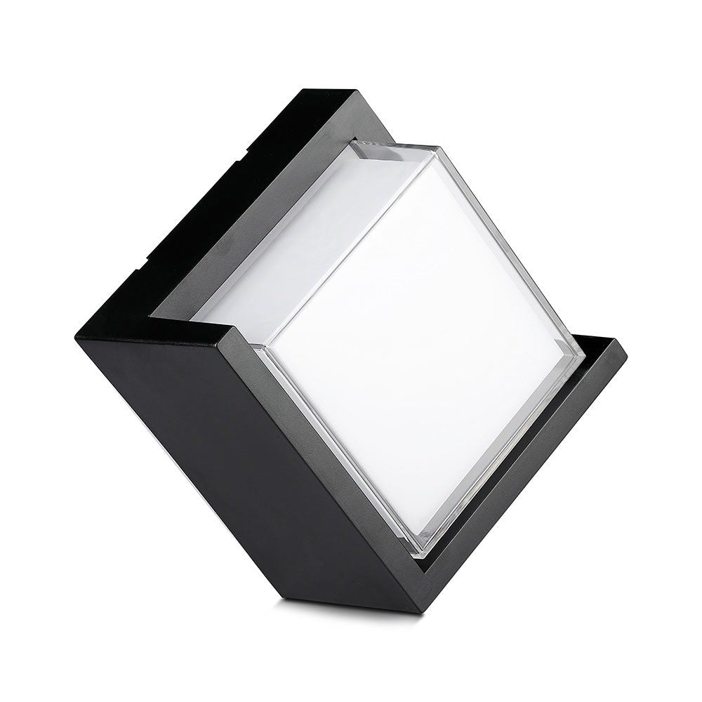 12W Lampa ścienna LED / Barwa:4000K/ Czarny / Kwadratowa