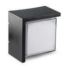 12W Lampa ścienna LED / Barwa:3000K / Czarny / Kwadratowa