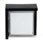 12W Lampa ścienna LED / Barwa:3000K / Czarny / Kwadratowa