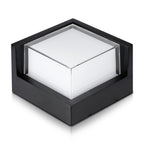12W Lampa ścienna LED / Barwa:3000K / Czarny / Kwadratowa