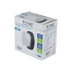 12W Lampa ścienna LED / Barwa:3000K / Czarny / Okrągła