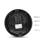 12W Lampa ścienna LED / Barwa:3000K / Czarny / Okrągła