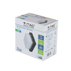 12W Lampa ścienna LED / Barwa:4000K/ Czarny / Kwadratowa