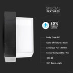 12W Lampa ścienna LED / Barwa:4000K/ Czarny / Kwadratowa